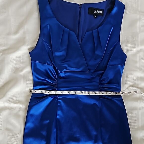 Ba Nites Women's Bodycon With Side Ruffled Midi Dress Royal Blue 8 - Picture 10 of 16